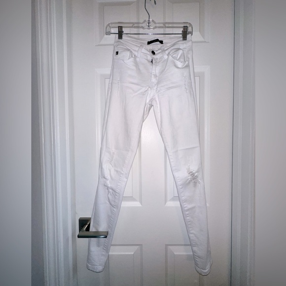 Small White Ripped Skinny Jeans - Picture 1 of 4